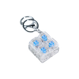 High-Transparency Glow Stress-Relief Four-Grid Key Clip - Purple